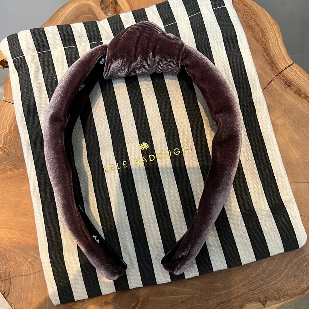 Lele Sadough grey/lavender velvet headband